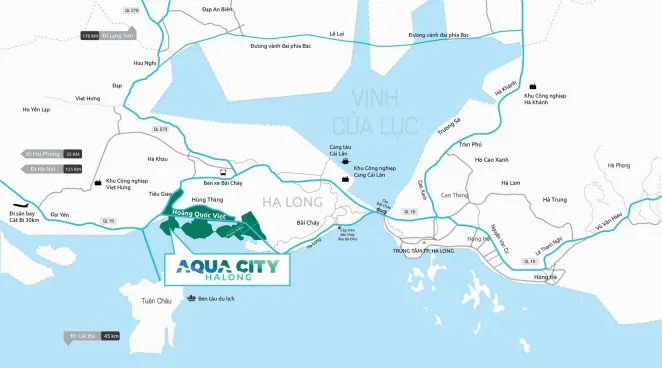 Vị trí dự án Aqua City Hạ Long