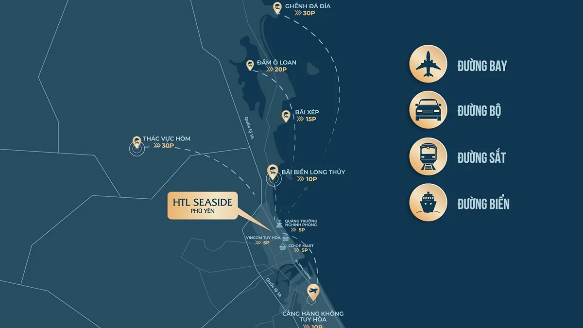 Bản đồ dự án HTL Seaside Phú Yên